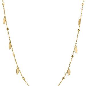 Dainty Layered Choker Necklace 18k gold Plated Y Pendant Commemorative coin Neck